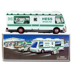 Hess 1998 Truck Recreation Van with Dune Buggy and Motorcycle